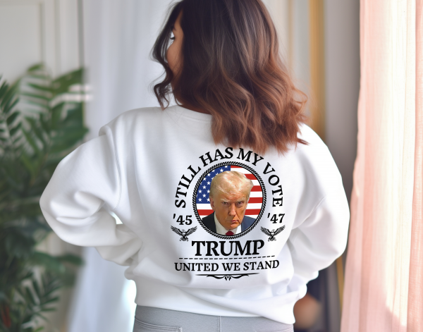BACKTRUMP President Trump 2024 - Mugshot Picture "Still Has My Vote" Political Crewneck Sweatshirt/ Trump Won/ Political/ Impeach Biden Crewneck Sweatshirt.