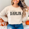 Western Boho "Hello Darlin" Crewneck Sweatshirt/ Old Country Music Sweatshirt