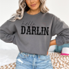 Western Boho "Hello Darlin" Crewneck Sweatshirt/ Old Country Music Sweatshirt