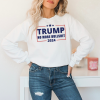 President Trump 2024 "No More Bullshit"  Political Crewneck Sweatshirt/ Trump Won/ Political/ Impeach Biden