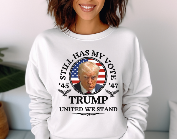 TRUMPUNITEDWHITE TRUMP MUGSHOT WILL STILL VOTE FOR HIM