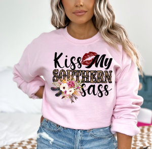 Southern Charm " Kiss My Southern Sass" Crewneck Sweatshirt
