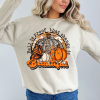 Fall Is Proof Change is Beautiful Retro Pumpkin, Leopard Crewneck Sweatshirt