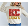 Kansas City Chiefs/ Crewneck Sweatshirt/ Sports Sweatshirt/ Sparkles / Gift For Her/ Gift For Mom