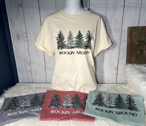 Rockin' Around/ Christmas/ Christmas Tree Shirt/ Gift For Her/ Gift For Mom.