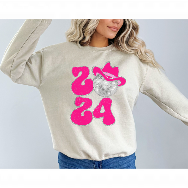 "2024"/ Sparkles/ Crewneck Sweatshirt/ New Year Sweatshirt/ New year/ New Years Gift/ Gift For Mom